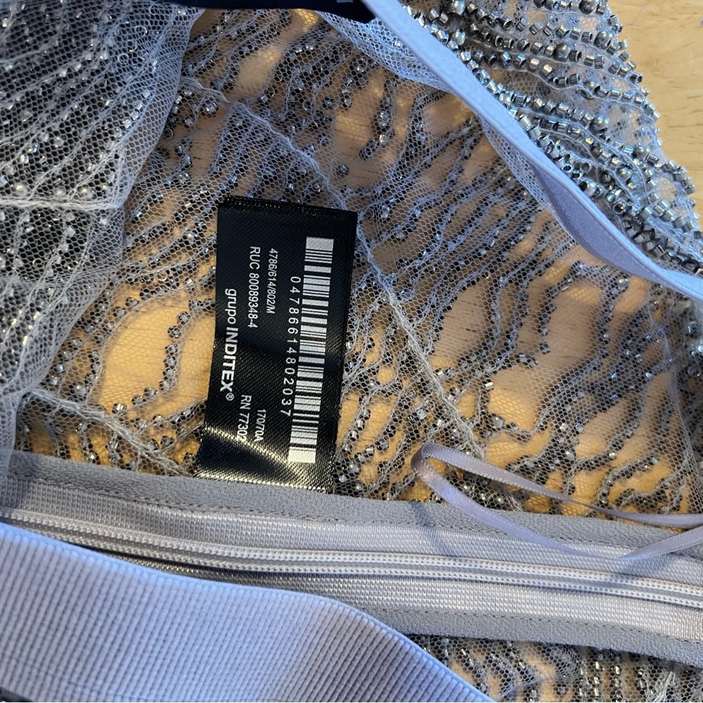 Zara Lingerie Metallic Silver Maxi Skirt - Picture 9 of 12